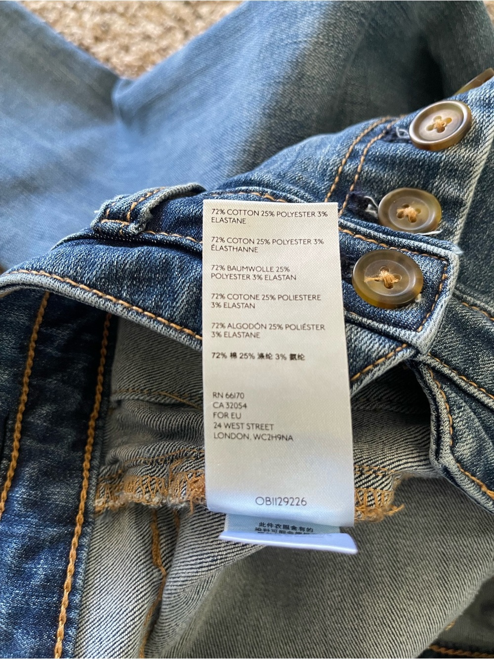 Anthropologie Pilcro High Rise Denim Legging Slim Jeans Button Fly Size 27 Blue - Picture 13 of 16